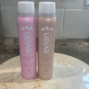 Evian Glow and Calm Facial Mist Duo - Pink and Tan